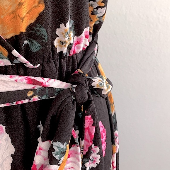 Torrid Floral Stretch Crepe Faux Wrap Dress - Picture 12 of 16